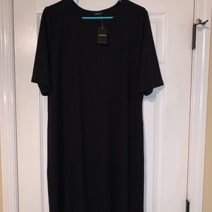 Torrid black rib tshirt dress
